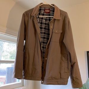 Alesbury jacket. Large, brown with corduroy collar and flannel lining